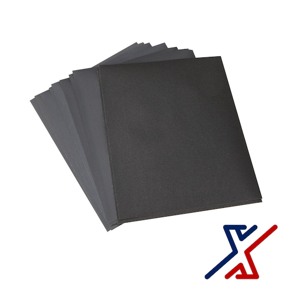 X1 Tools 180 Grit Premium Wet & Dry Sandpaper 9 in. x 11 in. Sheet 20 Sheets by X1 Abrasives, PK20 X1E-CON-SAN-WDP-P0180-FSx20 - main